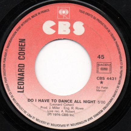Leonard Cohen - Do I Have To Dance All Night / The Butcher