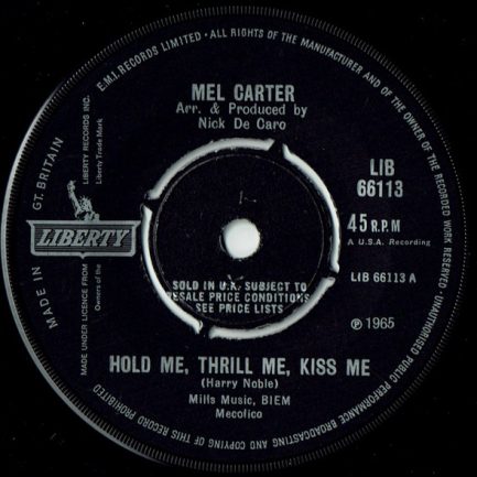 Mel Carter - Hold Me, Thrill Me, Kiss Me
