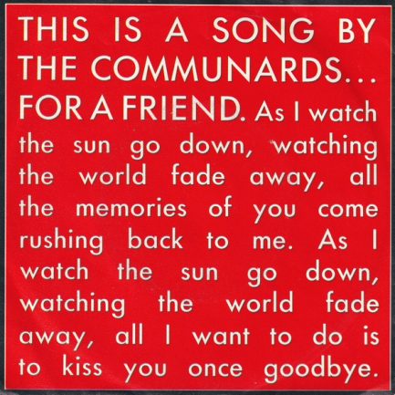 The Communards - For A Friend