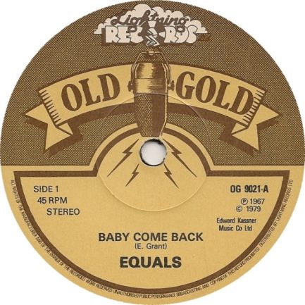 The Equals - Baby Come Back / Hold Me Closer