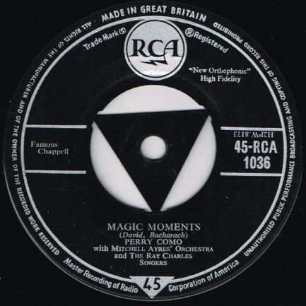 Perry Como The Mitchell Ayres And His Orchestra And The Ray Charles Singers - Magic Moments / Catch A Falling Star