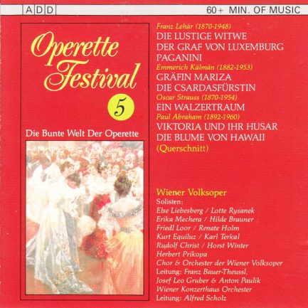 Various - Die Bunte Welt Der Operette; Querschnitt Von Wiener Volkoper