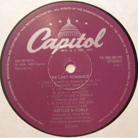 Birtles & Goble - The Last Romance